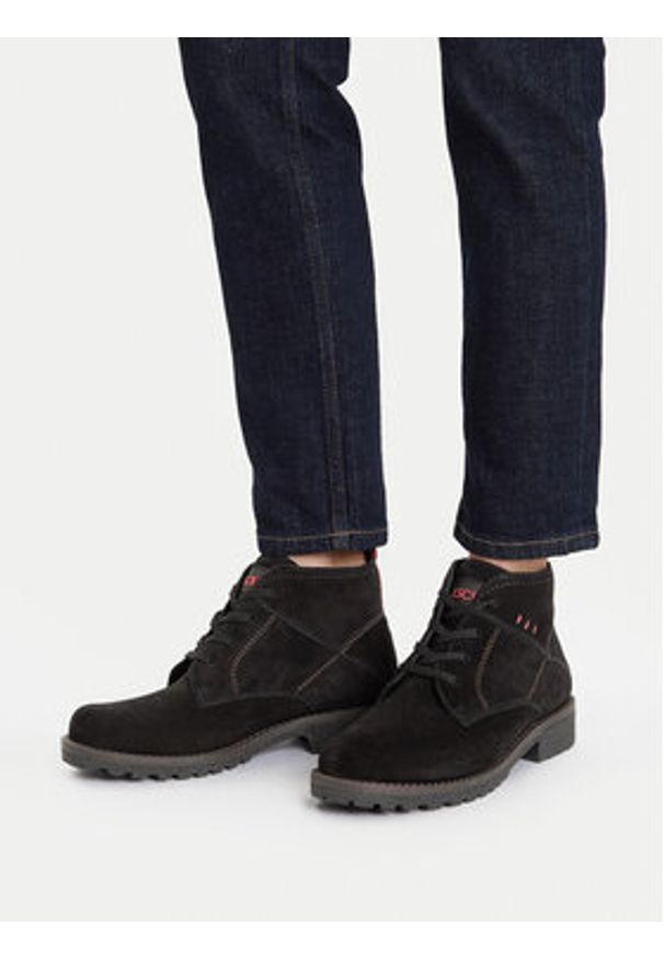 Lasocki Trzewiki CEO-WI16-GIRO-08 Czarny. Kolor: czarny. Materiał: zamsz, skóra