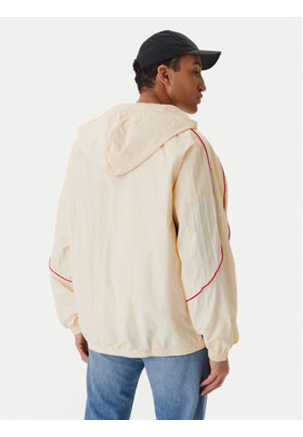 Kappa Wiatrówka Banda Silas 222 37222WW Écru Comfort Fit. Kolor: kremowy. Materiał: syntetyk