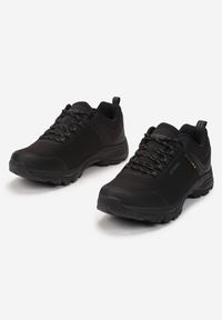 Born2be - Czarne Buty Trekkingowe Eudamene. Wysokość cholewki: przed kostkę. Nosek buta: okrągły. Zapięcie: sznurówki. Kolor: czarny. Materiał: materiał. Szerokość cholewki: normalna. Wzór: aplikacja #2