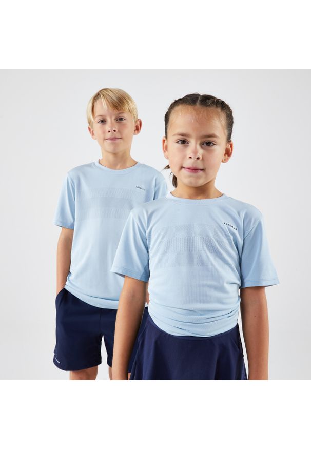 ARTENGO - Koszulka do tenisa dla dzieci Artengo Light. Kolor: niebieski, wielokolorowy, szary. Materiał: materiał, poliester, poliamid. Sezon: lato. Sport: tenis
