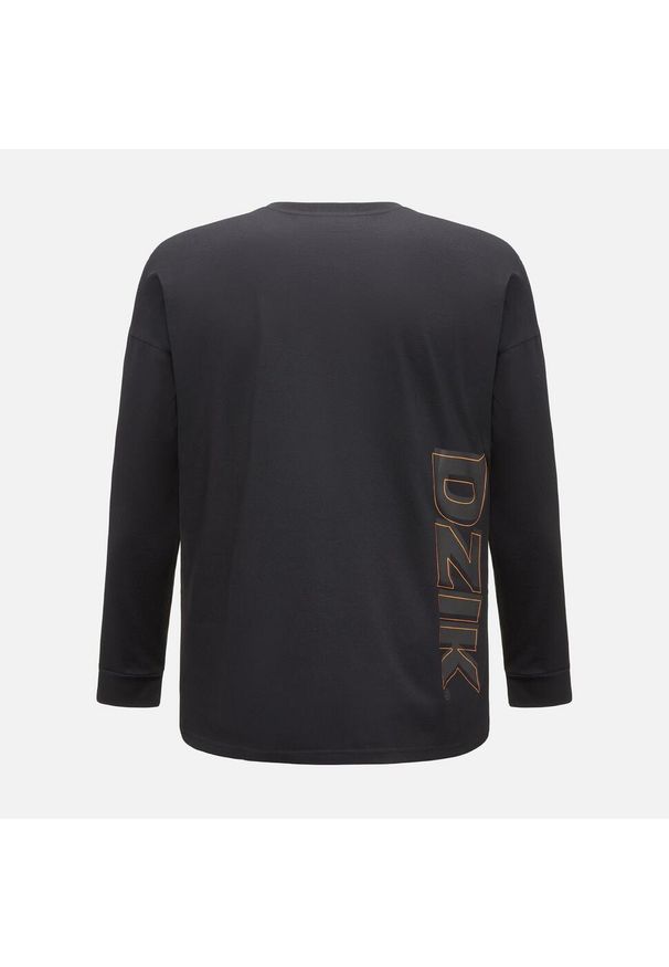 Longsleeve oversize DZIK® czarny. Kolor: czarny. Materiał: materiał. Długość rękawa: długi rękaw