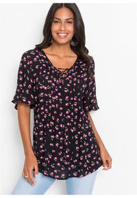 bonprix - Tunika ze zrównoważonej wiskozy. Kolor: czarny. Materiał: wiskoza #1