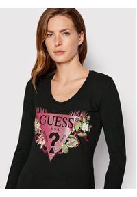Guess Bluzka W2YI36 J1311 Czarny Slim Fit. Kolor: czarny. Materiał: bawełna #4