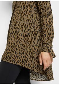 bonprix - Bluzka z dłuższym tyłem. Kolor: czarny. Materiał: materiał. Długość: długie #3