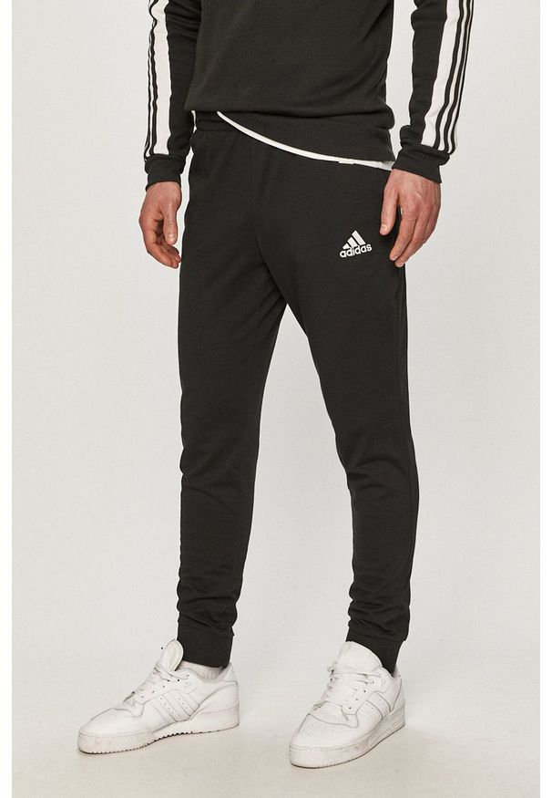 Adidas - adidas - Spodnie GK9226. Kolor: czarny. Materiał: poliester