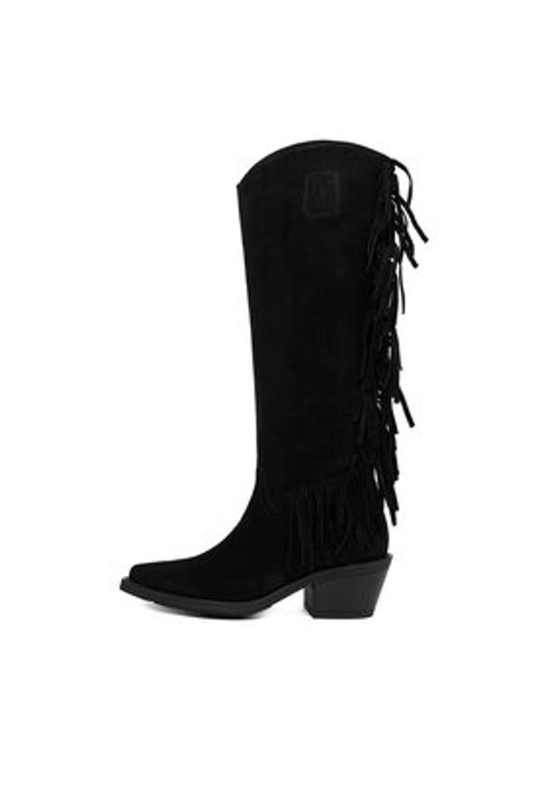 Badura Kozaki EO-AZARIA-0791-25 Czarny. Kolor: czarny. Materiał: zamsz, skóra