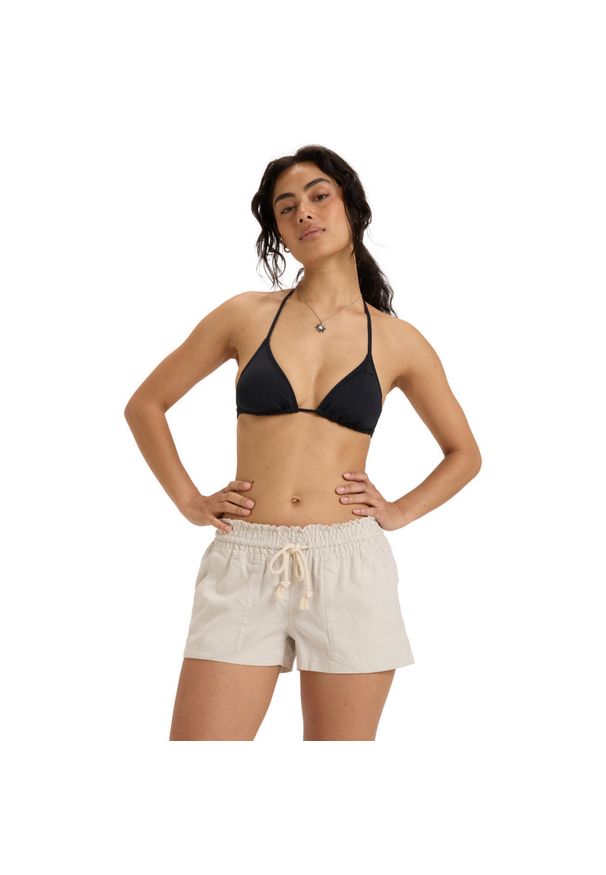 Roxy - dla Kobiety OCEANSIDE Szary. Stan: obniżony. Kolor: szary. Materiał: len, wiskoza, tkanina. Długość: krótkie