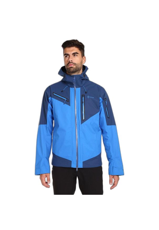 Kurtka wodoodporna Kilpi Hastar. Kolor: niebieski. Sport: turystyka piesza