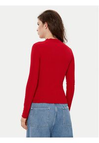 only - ONLY Bluzka Emma 15180040 Czerwony Slim Fit. Kolor: czerwony. Materiał: syntetyk #8