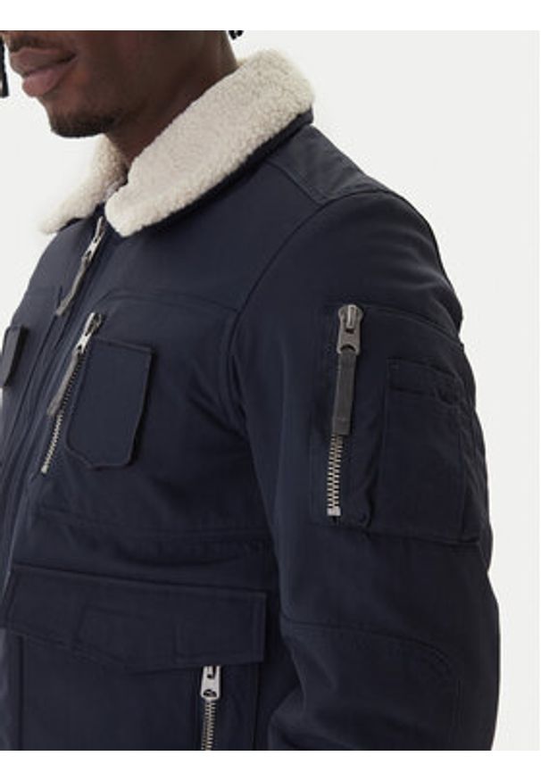 Aeronautica Militare Kurtka bomber 252AB3024UCT03151 Granatowy Regular Fit. Kolor: niebieski. Materiał: syntetyk
