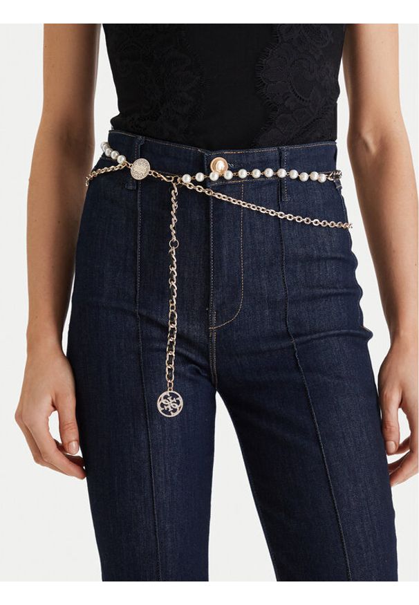 Guess Pasek Damski W6RZ00 WL110 Złoty. Kolor: złoty