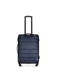 Wittchen - Średnia walizka z ABS-u żłobiona granatowa. Kolor: niebieski. Materiał: guma. Styl: klasyczny #2