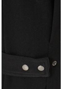 Sisley Spodnie damskie kolor czarny proste high waist. Stan: podwyższony. Kolor: czarny. Materiał: tkanina #2