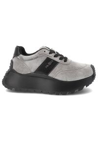 Sneakersy damskie Filippo, skórzane na masywnej podeszwie i sznurowane z okrągłym noskiem, szare, DP6785-25-GR. Okazja: na co dzień. Nosek buta: okrągły. Kolor: szary. Materiał: skóra. Szerokość cholewki: normalna. Styl: casual, elegancki #6