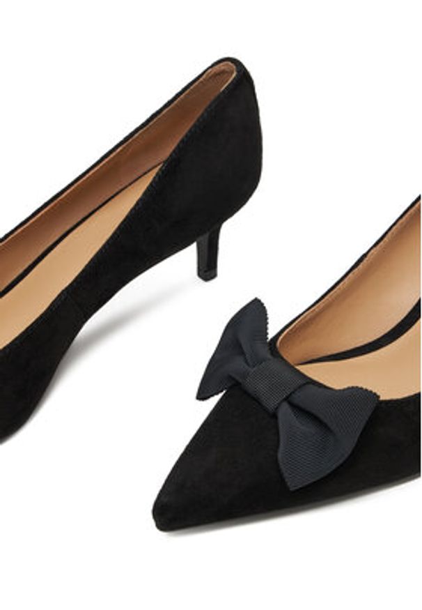 Lauren Ralph Lauren - LAUREN RALPH LAUREN Czółenka 802980116001 Czarny. Kolor: czarny. Materiał: zamsz, skóra