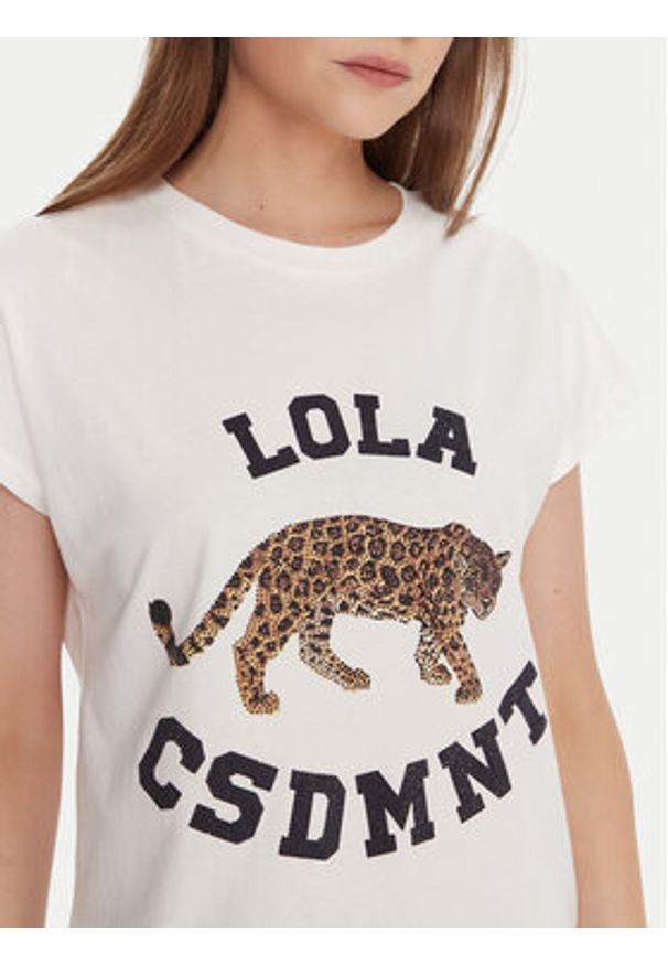 LOLA CASADEMUNT T-Shirt LF2515001 Biały Regular Fit. Kolor: biały. Materiał: bawełna