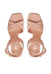 Pollini Sandały SA1602AE1ITEZ609 Różowy. Kolor: różowy. Materiał: skóra #3
