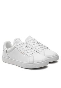 TOMMY HILFIGER - Tommy Hilfiger Sneakersy Essential Court Sneaker FW0FW08000 Biały. Kolor: biały. Materiał: skóra #6