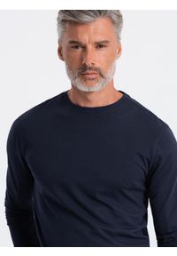 Ombre Clothing - Zestaw longsleeve męski z długim rękawem 2-pak - mix V7. Kolor: zielony. Materiał: skóra, materiał, bawełna. Długość rękawa: długi rękaw. Długość: długie. Wzór: gładki, aplikacja, jednolity #6