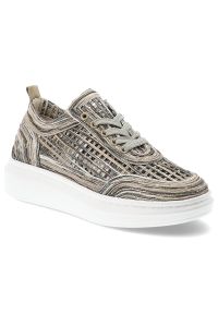 Półbuty damskie Artiker, cholewka ze skóry naturalnej ażurowa struktura wzorzyste wykończenie sznurowany fason, szare, 58C0525. Zapięcie: sznurówki. Kolor: szary. Materiał: skóra. Szerokość cholewki: normalna. Wzór: ażurowy #1