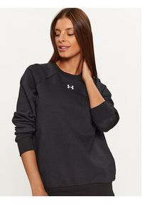 Under Armour Bluza Ua Rival Fleece Crew 1379508 Czarny Loose Fit. Kolor: czarny. Materiał: bawełna