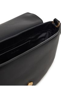 Calvin Klein Torebka Bold Ck Saddle Crossbody LV04F3221G Czarny. Kolor: czarny. Materiał: skórzane
