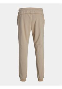 Jack & Jones - Jack&Jones Spodnie dresowe Will 12253727 Beżowy Slim Fit. Kolor: beżowy. Materiał: syntetyk