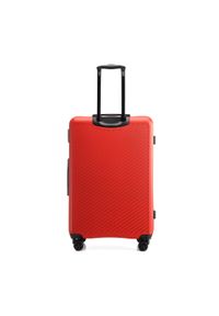 Wittchen - Duża walizka z ABS-u w ukośne paski czerwona. Kolor: czerwony. Materiał: poliester. Wzór: paski #2
