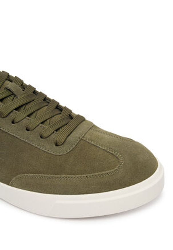 Calvin Klein Sneakersy Low Prof Cupsole Su HM0HM02125 Zielony. Kolor: zielony. Materiał: skóra, zamsz