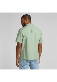 Lee - MĘSKA KOSZULA MATERIAŁOWA LEE SS RESORT SHIRT GRANITE GREEN L67PKWQN. Materiał: materiał #3