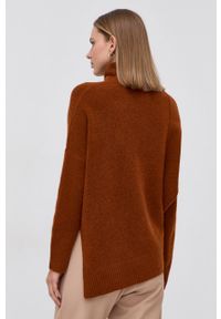 AllSaints Sweter wełniany damski kolor pomarańczowy z golfem. Typ kołnierza: golf. Kolor: pomarańczowy. Materiał: wełna. Długość rękawa: długi rękaw. Długość: długie #2