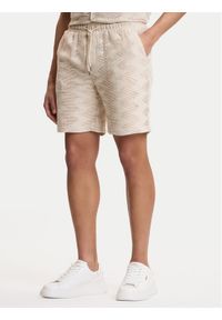 Guess Szorty materiałowe M6GD29 K3237 Beżowy Regular Fit. Kolor: beżowy. Materiał: bawełna #1