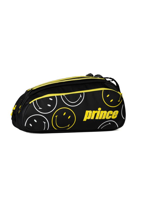 PRINCE - Torba na rakiety tenisowe Prince Tour 1 Comp x Smiley. Kolor: czarny. Sport: tenis