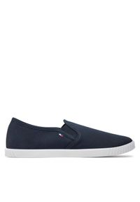 TOMMY HILFIGER - Tommy Hilfiger Tenisówki Canvas Slip-On Sneaker FW0FW07806 Granatowy. Zapięcie: bez zapięcia. Kolor: niebieski