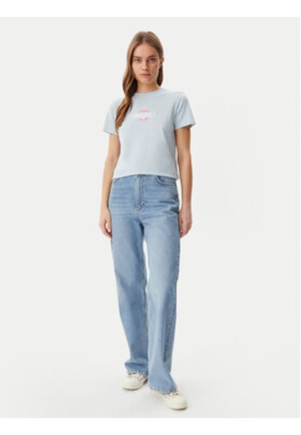 Guess T-Shirt W5GI26 J1314 Granatowy Regular Fit. Kolor: niebieski. Materiał: bawełna