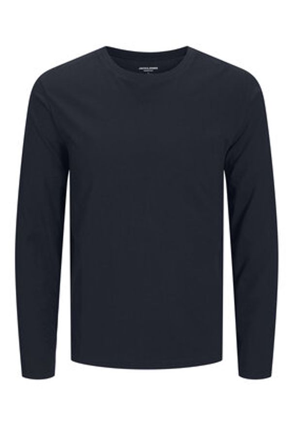 Jack & Jones - Jack&Jones Longsleeve Basic 12279538 Granatowy Regular Fit. Kolor: niebieski. Materiał: bawełna. Długość rękawa: długi rękaw