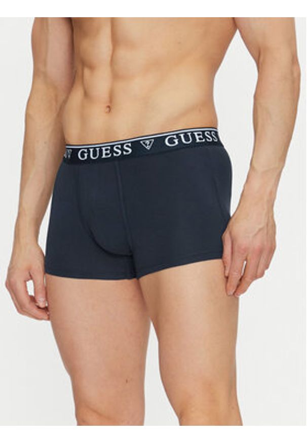 Guess Bokserki U4YF00 KCD31 Granatowy. Kolor: niebieski. Materiał: bawełna