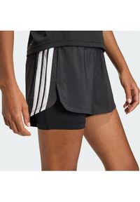 Adidas - adidas Szorty sportowe Pacer Workout Woven 2in1 KD9742 Czarny Regular Fit. Kolor: czarny. Materiał: syntetyk #3