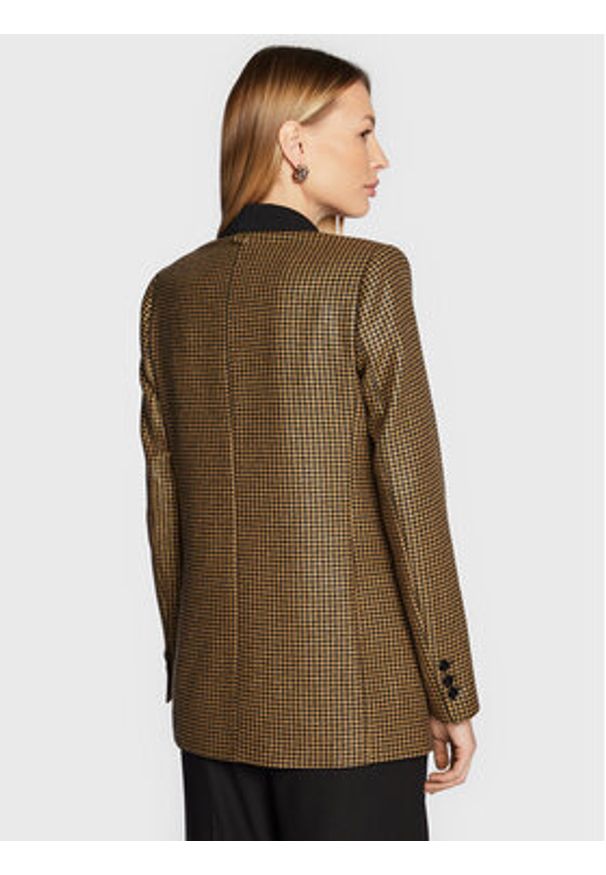 TwinSet - TWINSET Marynarka 222TT2317 Złoty Regular Fit. Kolor: złoty. Materiał: wełna