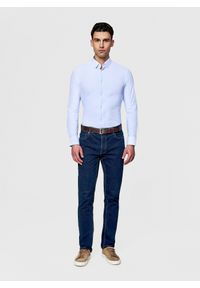 Pako Lorente - PAKO LORENTE - Dzianinowa koszula męska w pepitkę. Typ kołnierza: kołnierzyk klasyczny. Materiał: dzianina. Długość rękawa: długi rękaw. Długość: długie #8