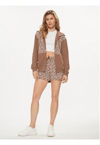 EA7 Emporio Armani Bluza 3DTM07 TJUAZ 1731 Brązowy Regular Fit. Kolor: brązowy. Materiał: bawełna