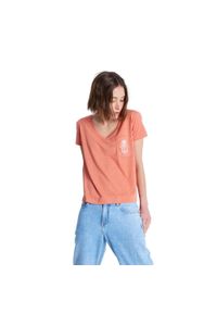 Roxy - Koszulka z krótkim rękawem dla Kobiety LAGUNA GREEN Różowy. Kolor: różowy. Materiał: tkanina, poliester, wiskoza. Długość rękawa: krótki rękaw. Długość: krótkie #1