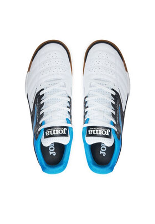 Joma Buty do piłki nożnej Cancha Indoor CANW2402IN Biały. Kolor: biały. Materiał: skóra