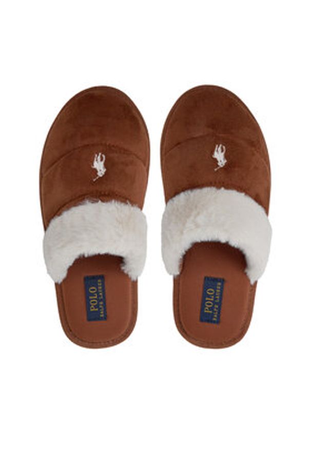 Polo Ralph Lauren Kapcie 842957049001 Brązowy. Kolor: brązowy. Materiał: materiał