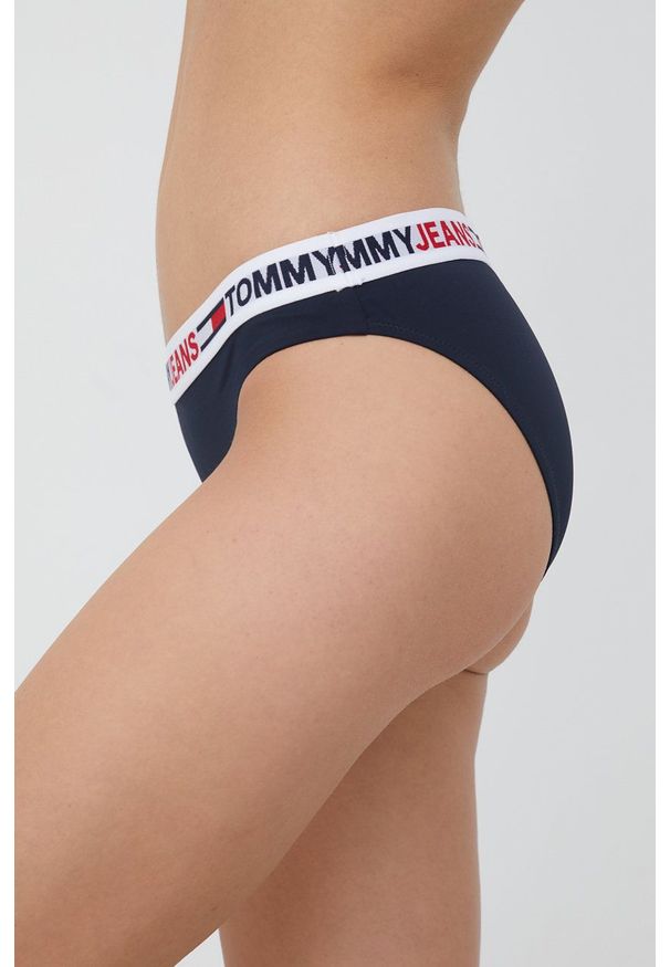 TOMMY HILFIGER - Tommy Hilfiger figi kąpielowe kolor granatowy. Kolor: niebieski. Materiał: materiał