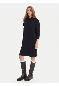 Barbour Sukienka dzianinowa Belford LDR0946NY73 Granatowy Regular Fit. Kolor: niebieski. Materiał: wełna #3