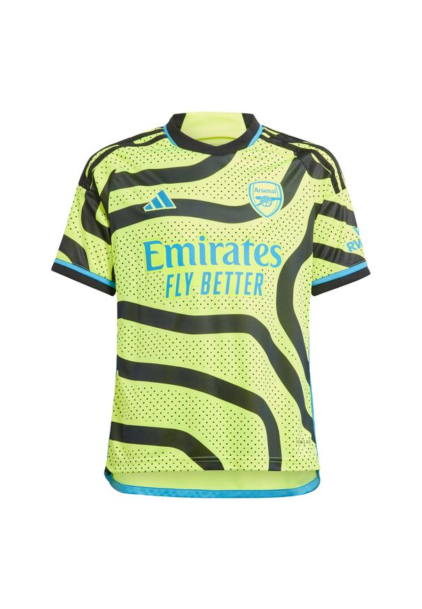 Adidas - Koszulka Arsenal 23/24 Away. Kolor: czarny, zielony, wielokolorowy, żółty. Materiał: materiał