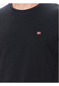 Napapijri T-Shirt Salis NP0A4H8D Czarny Regular Fit. Kolor: czarny. Materiał: bawełna
