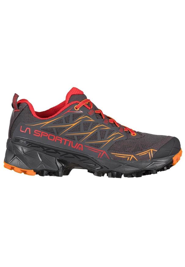 LA SPORTIVA - Buty do biegania damskie La Sportiva La Akyra. Zapięcie: sznurówki. Kolor: czerwony, szary, wielokolorowy. Materiał: syntetyk, materiał. Szerokość cholewki: normalna