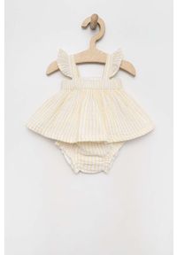 GAP komplet bawełniany niemowlęcy kolor żółty. Kolor: żółty. Materiał: bawełna #5